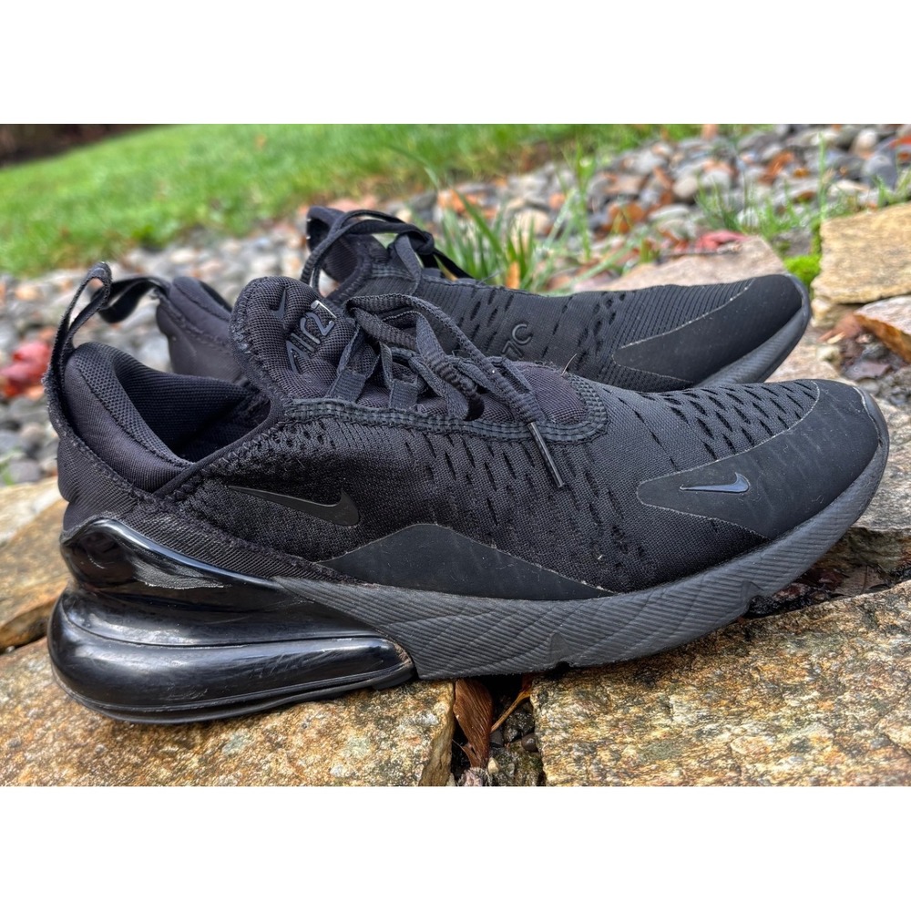 Nike Air Max 270 Men's Triple Black Running Sneakers AH8050 005 Size 8.5